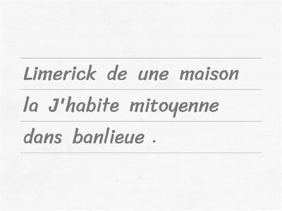 ça roule 1 - Unité 7 - Phrases en désordre - la maison