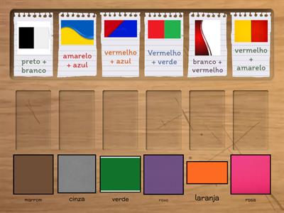 Artes - mistura de cores