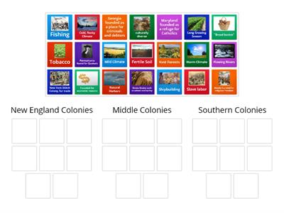 Colonial Regions Matching