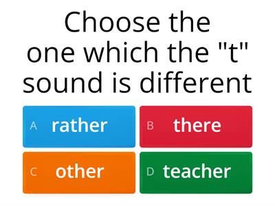 Odd one out - Pronunciation