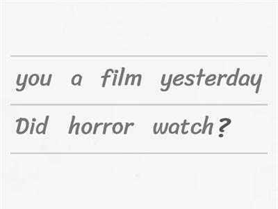  Past Simple negative & interrogative forms