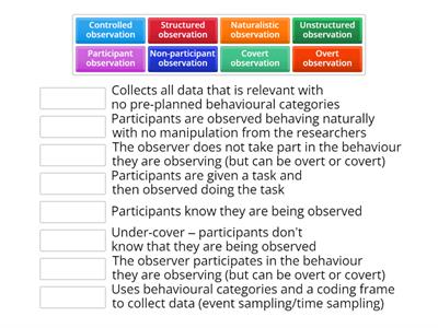 Types of observation