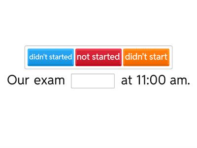 Past simple: Negative form