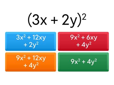 Actividad: Productos notables 