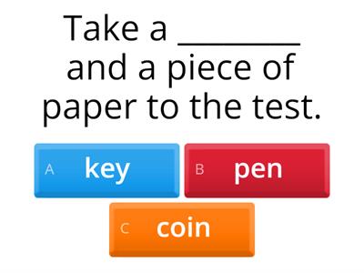 Vocabulary: Progress check file 2 (Level elementary)
