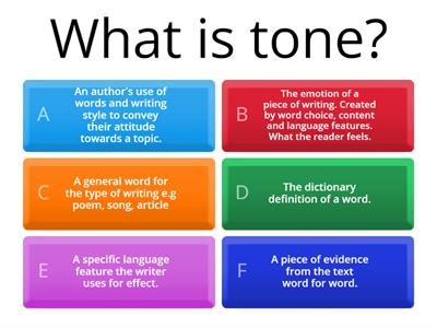 Close Reading Vocabulary Year 10