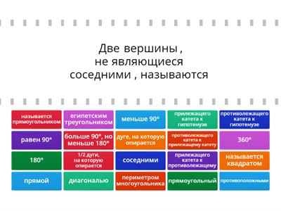 Геометрия 8 класс (Основные определения)