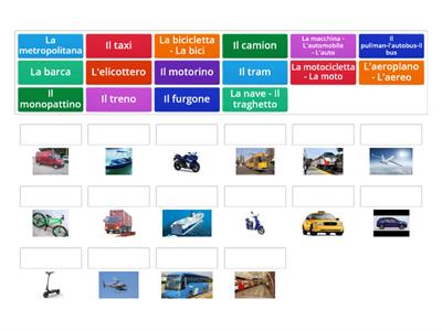 A1- Lessico: mezzi di trasporto