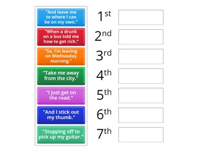 Begatelle | Ex.2 | Put in order