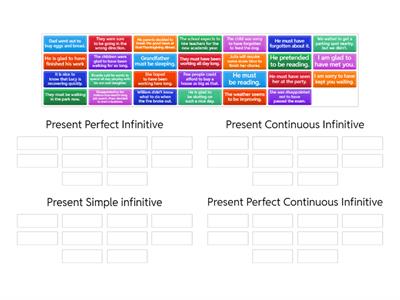 Infinitives Active voice