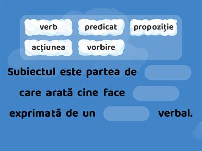 Subiectul și predicatul - V