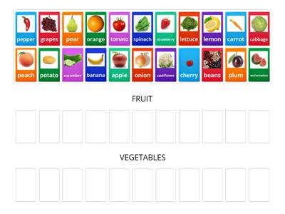 Fruit and vegetables