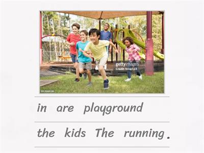 Present continuous - re arrange