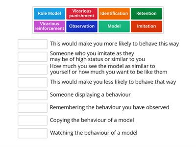 Social Learning Theory Key Terms