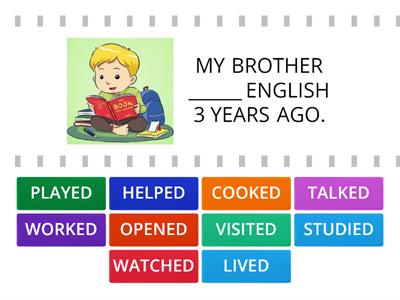 Regular verbs: SIMPLE PAST