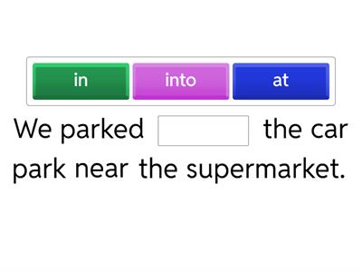 Outcomes PI Unit 3 Prepositions
