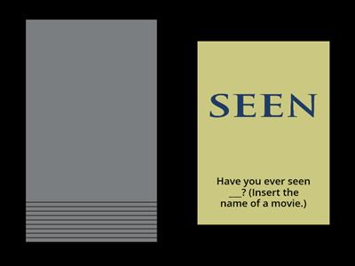 Conversation starter "Movies/Films"