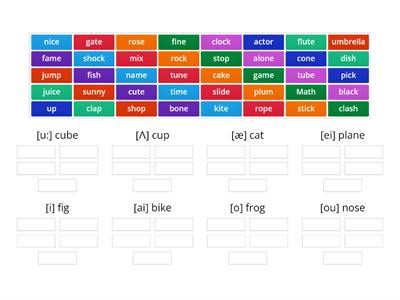 Phonics (long and short vowels)