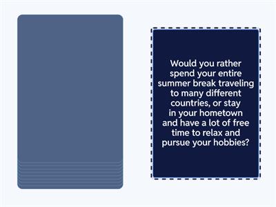 "Would you rather..?" end of year Teens Intermediate Preliminary 2