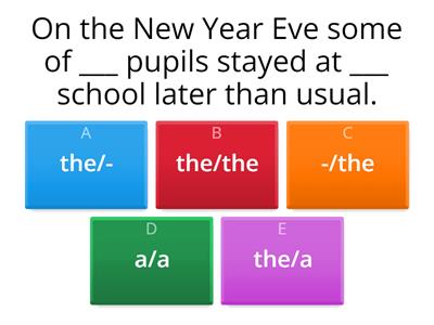Articles: Question 31-40 | Test Your English: Book 1: Part C: Test 1