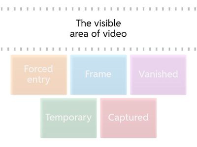 Vocabulary Matching Activity