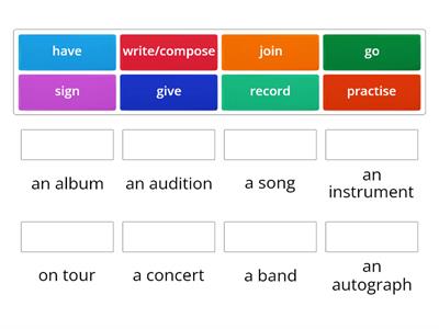 Music collocations GG4 unit 5