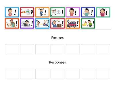 Excuses and Responses Grouping Game