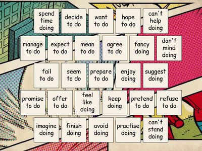 Verbs followed by ing or inf