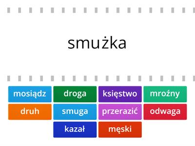 Znajdź wymianę - ż wymieniające się na dz, g, h, s, z, ź, zi.