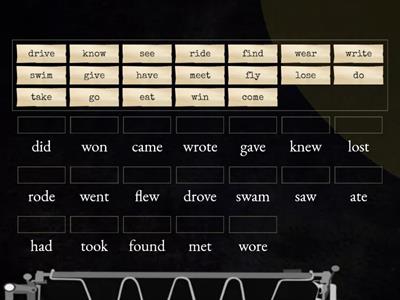 Irregular verbs