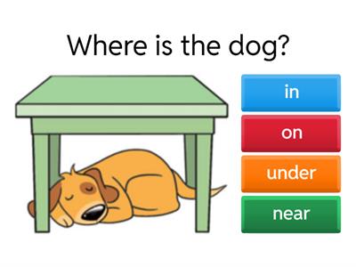  Prepositions - in on under near