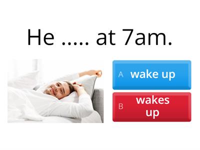 Present simple - daily routine.