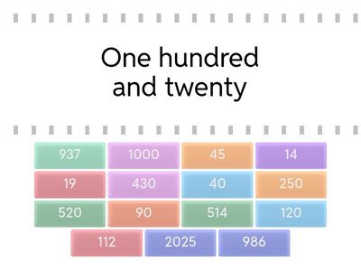 Numbers (100 to 1000)
