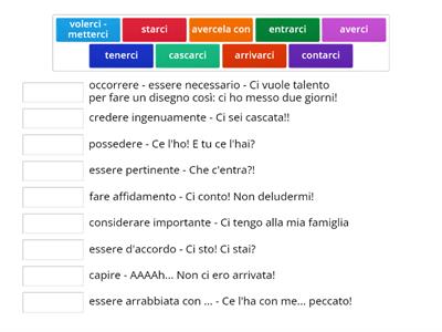 Verbi pronominali con CI 