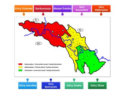 Pasma górskie w Sudetach