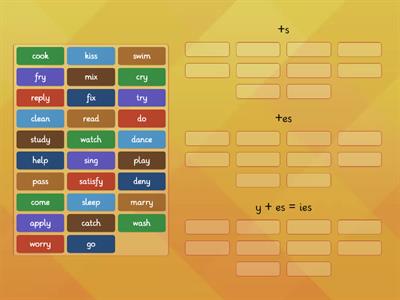 verbs + s/es