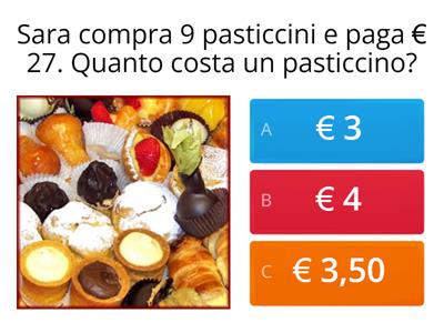 Costo unitario, costo totale, quantità