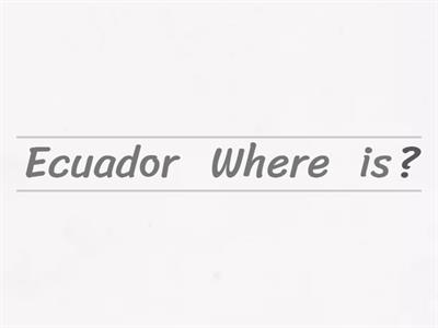 Where is? What country is it? Where are they going? QUINTO UNIT 1 