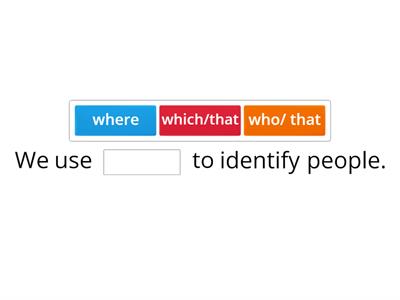 Defining relative clauses 