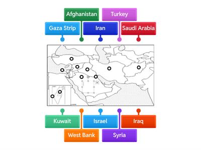 Middle East Political Map Practice
