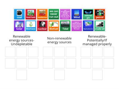 Energy Sources Sort