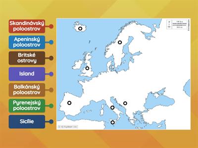 Evropa - ostrovy, poloostrovy - vlastivěda 5