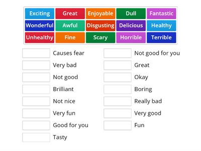 Adjective defintions Entry 2