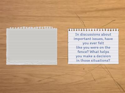 C1. Opinions Idioms: Conversational Cards