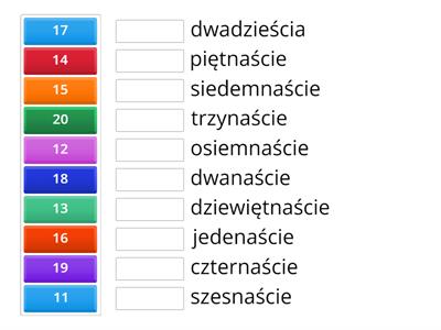 Liczby 11-20