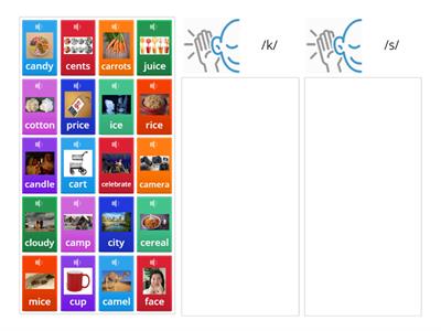 C says /k/ and /s/ - Sort - CCLC