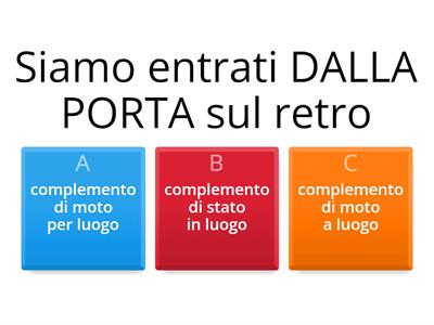 I complementi di luogo