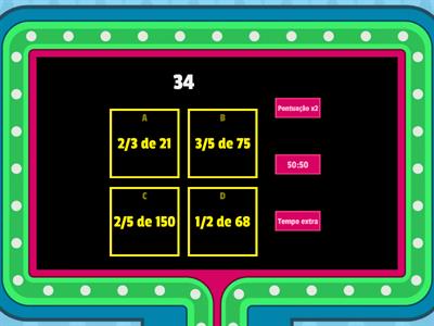 Quiz - Fração de uma quantidade