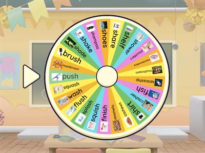 'sh' words (initial, medial, final) 