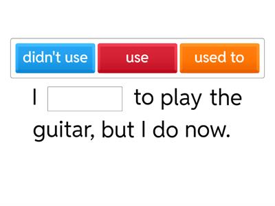Used to basic grammar